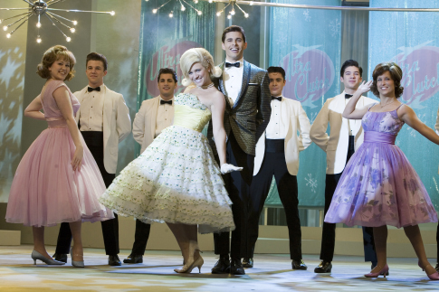 Still of James Marsden and Brittany Snow in Hairspray (2007)