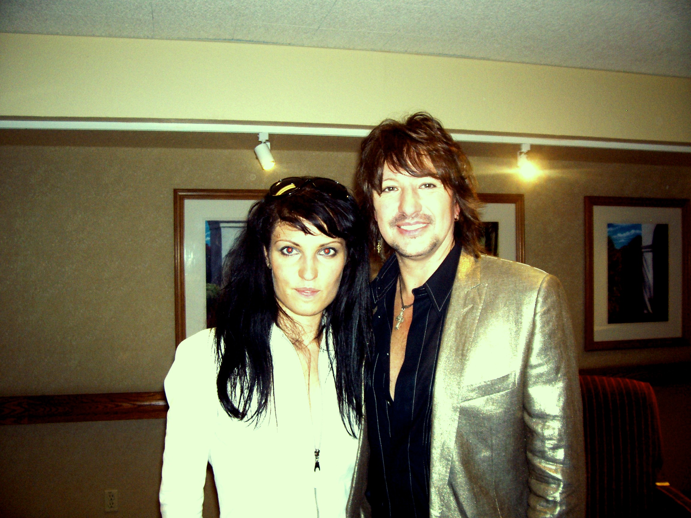 Camille Solari and Richie Sambora on the set of Life On The Road with Mr. and Mrs. Brown