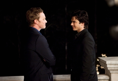 Still of Ian Somerhalder and David Anders in Vampyro dienorasciai (2009)