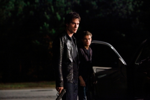 Still of Ian Somerhalder and Paul Wesley in Vampyro dienorasciai (2009)