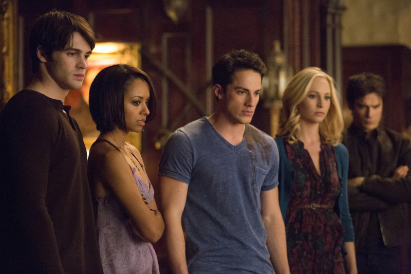 Still of Kat Graham, Ian Somerhalder, Michael Trevino, Candice Accola and Blake Tyers in Vampyro dienorasciai (2009)