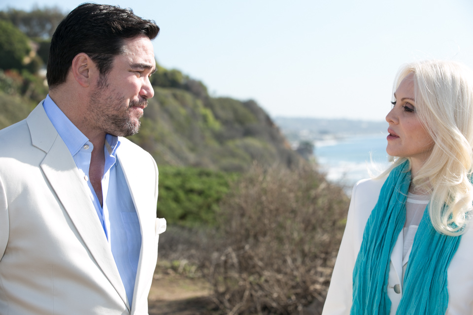 Donna Spangler as Angelina and Dean Cain as Gabriel in Beverly Hills Christmas