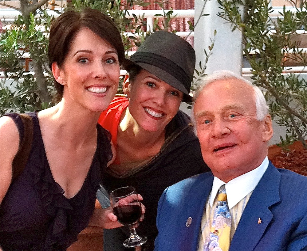 Cecelia Specht & Carrie Specht with Buzz Aldrin