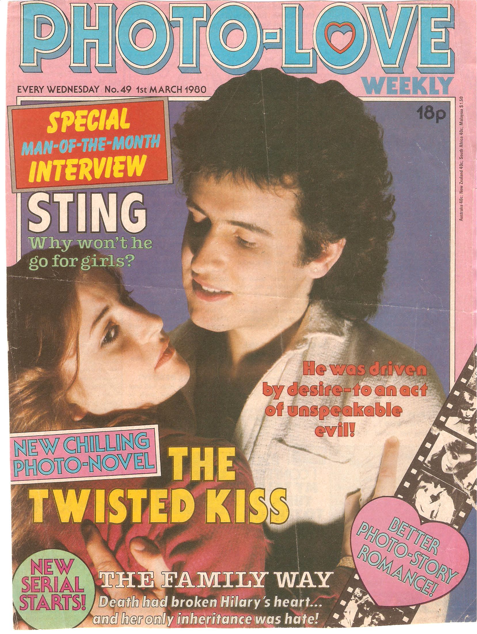 David on Front Cover When he was 17