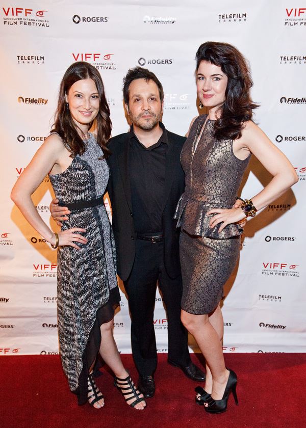 Jennifer Spence, husband Ben Ratner and Gabrielle Miller at the Vancouver International Film Festival