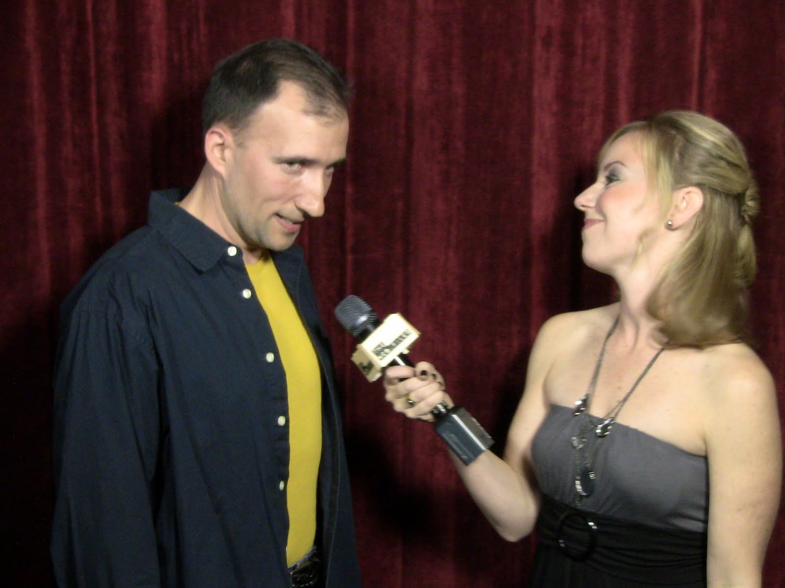 Sean Spence being interviewed by Kristyn Burtt from The Web Files at the Red Carpet Premiere of Compulsions.