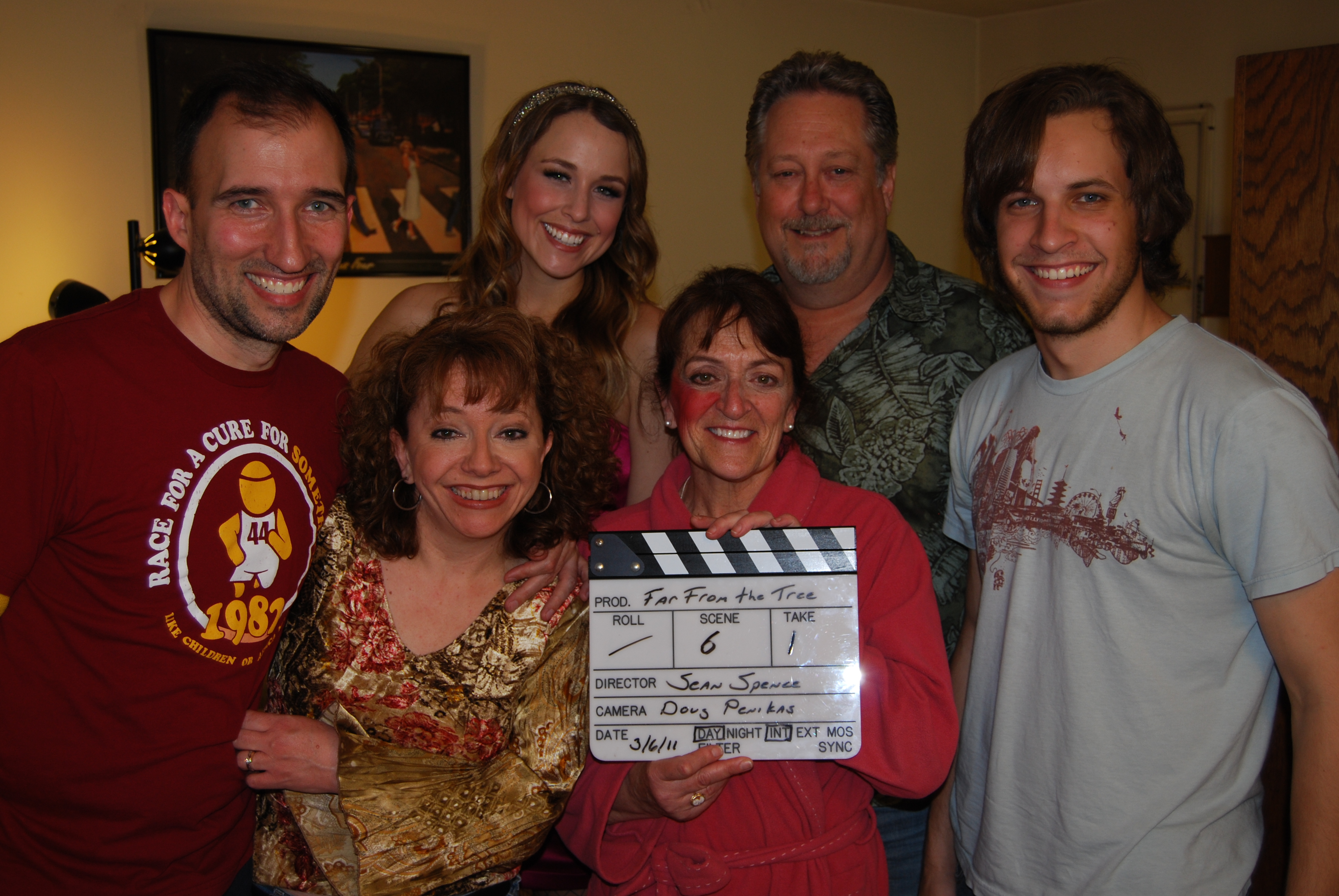 Sean Spence, Robin Shelby, Alex Rose Wiesel, Joanna Churgin, Jeffrey Markle and Doug Penikas on the set of 