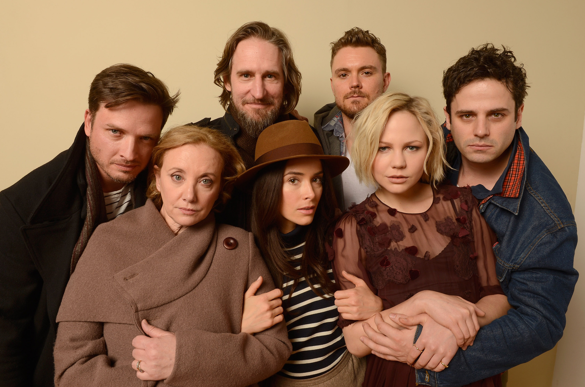 Clayne Crawford, Luke Kirby, Ray McKinnon, J. Smith-Cameron, Abigail Spencer, Aden Young and Adelaide Clemens at event of Rectify (2013)