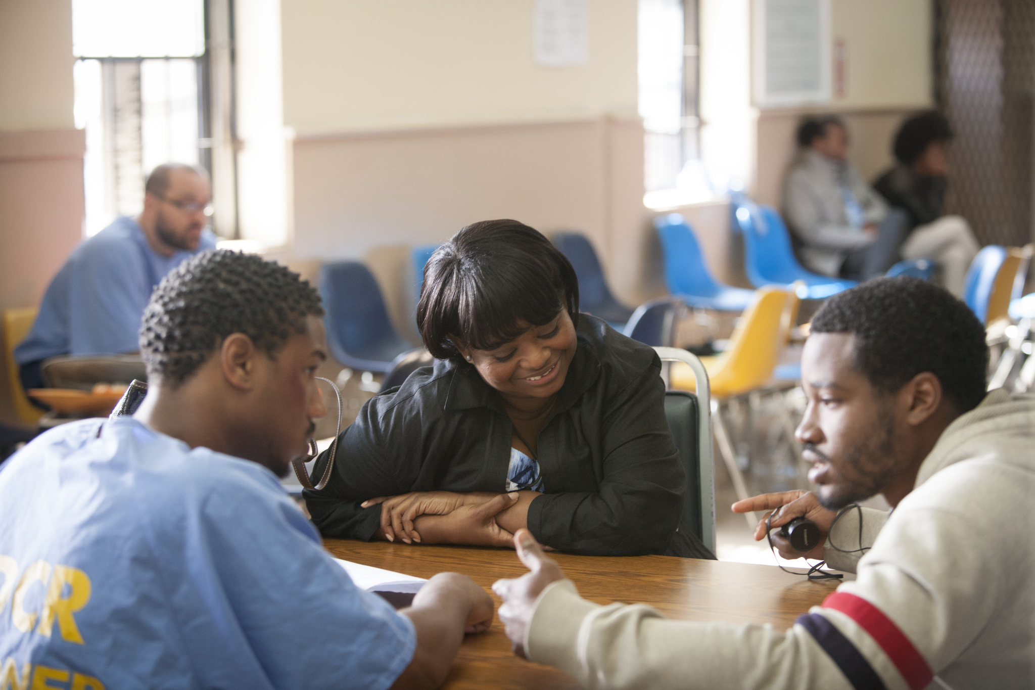 Still of Michael B. Jordan and Octavia Spencer in Fruitvale Station (2013)