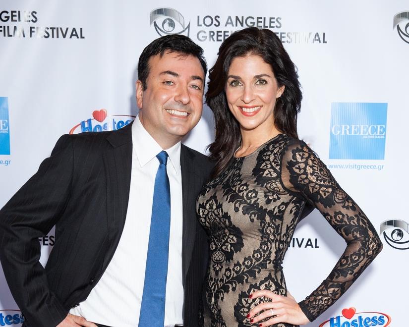 Evan Spiliotopoulos with Eftehea Meli at the LA Greek Film Festival 2015