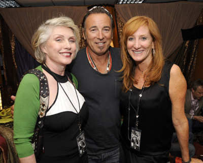 Deborah Harry, Patti Scialfa and Bruce Springsteen