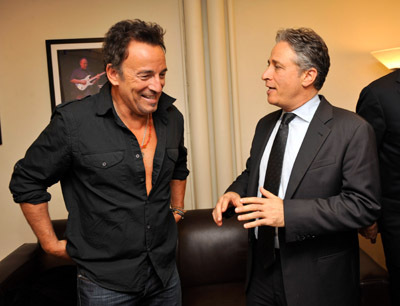 Bruce Springsteen and Jon Stewart