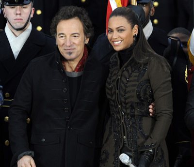 Beyoncé Knowles and Bruce Springsteen