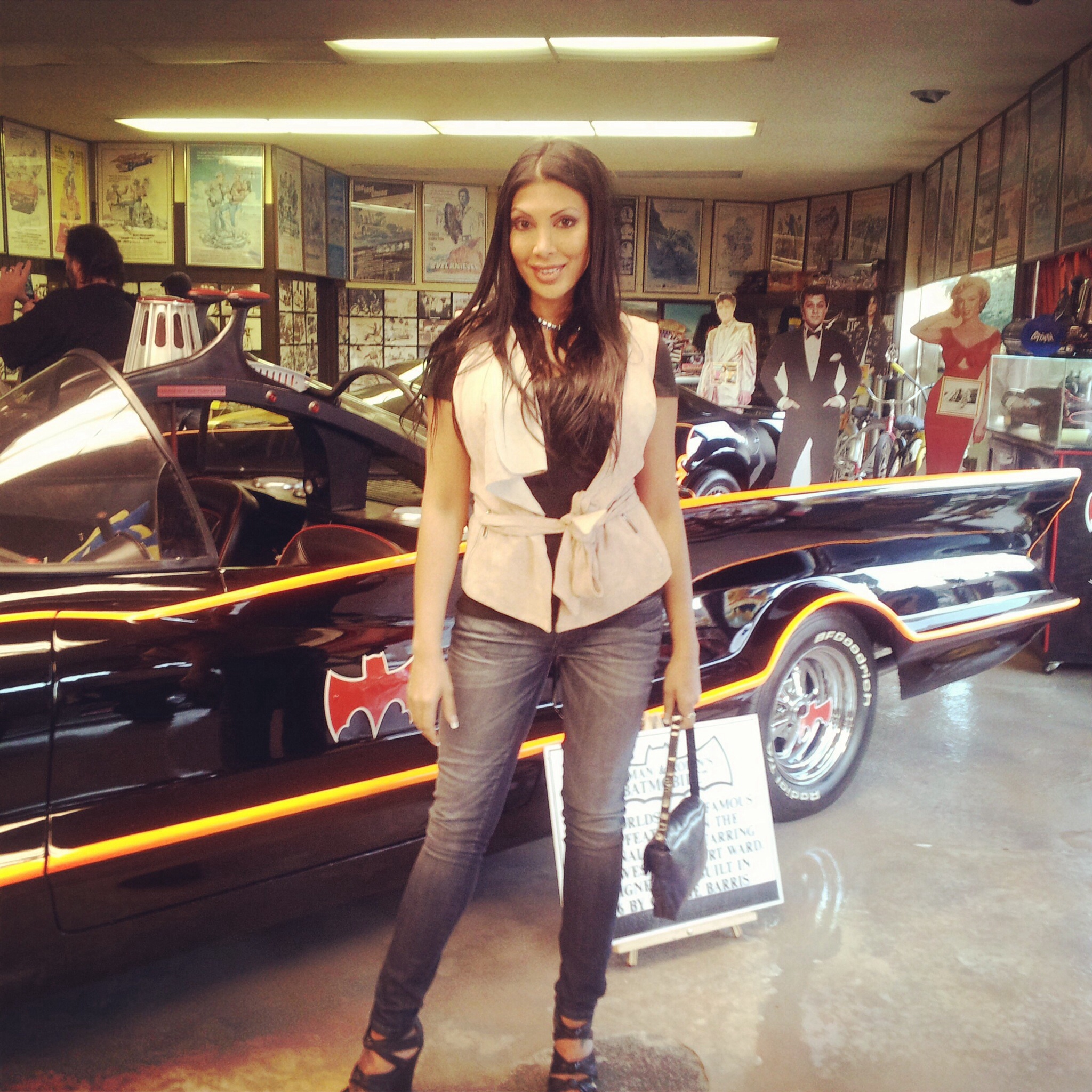 At George Barris's bday party in front of the original bat mobile