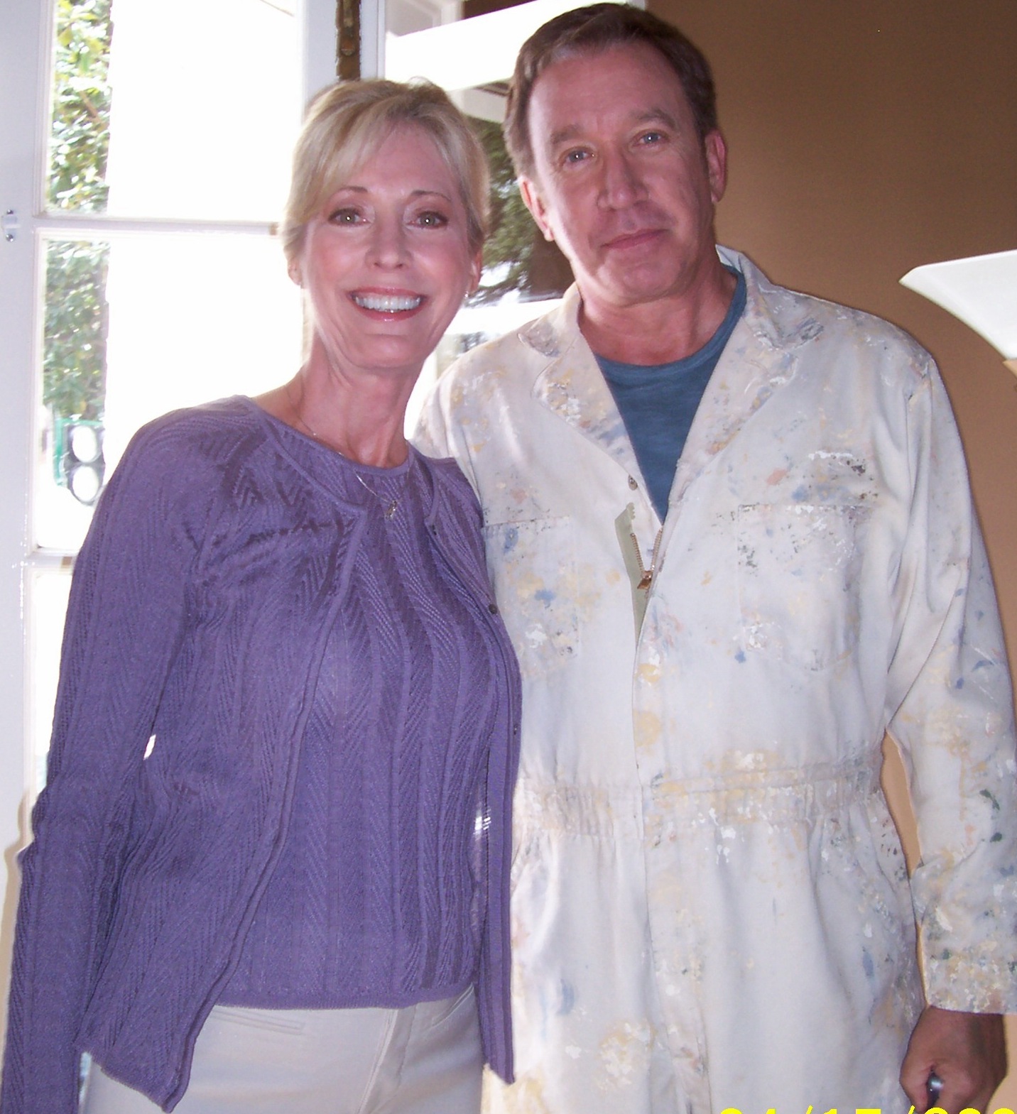 Jean St. james & Tim Allen on the set of 