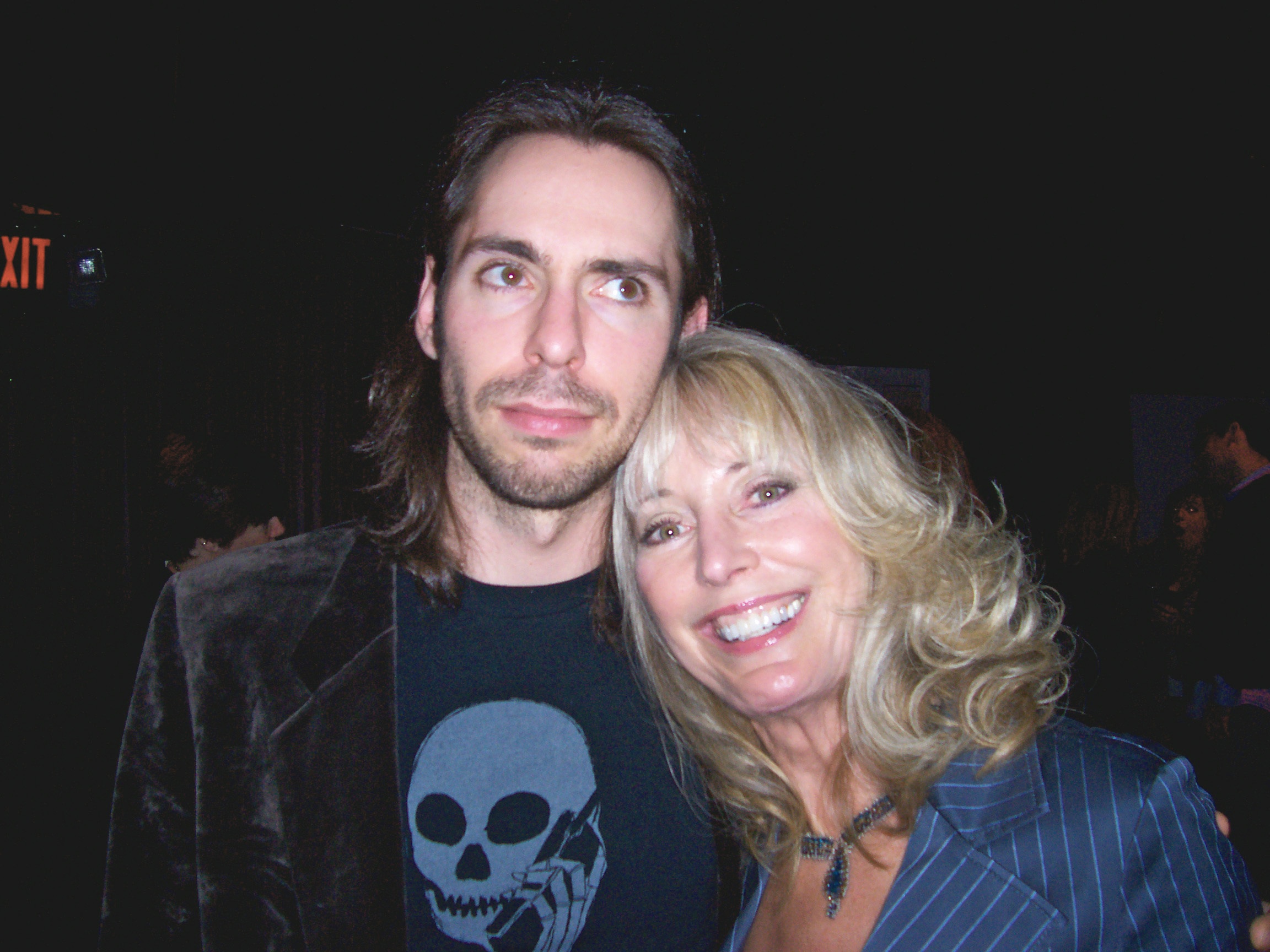 Jean St. James with son Martin Starr at premiere of 