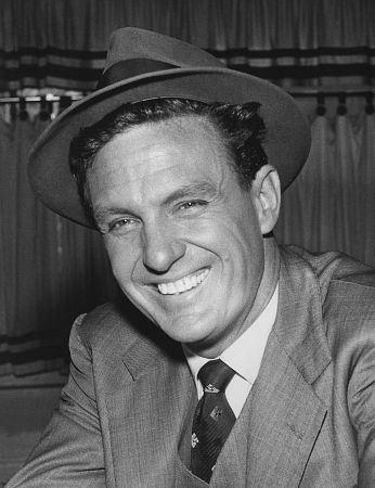 Robert Stack on the set of 