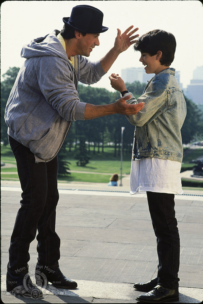Still of Sylvester Stallone and Sage Stallone in Rocky V (1990)