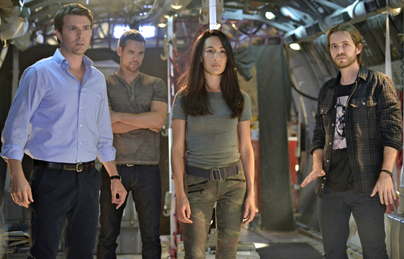 Still of Noah Bean, Maggie Q, Aaron Stanford and Shane West in Nikita (2010)