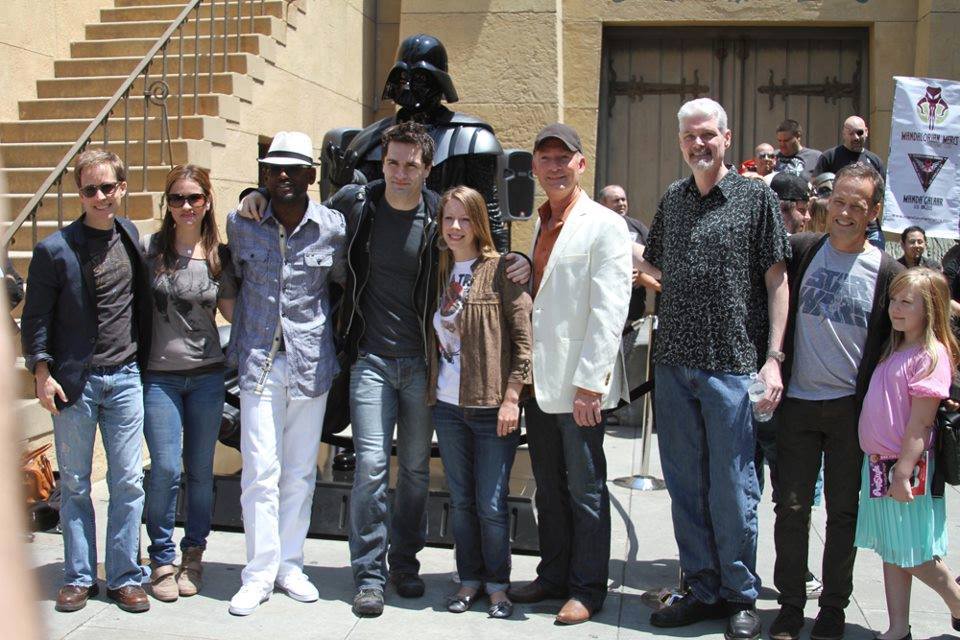 James Arnold Taylor, Catherine Taber, T.C. Carson, Sam Witwer, Anna Graves, Stephen Stanton, Tom Kane, Dee Bradley Baker -- Star Wars: The Clone Wars cast reunion at Return of the Jedi 30th Anniversary screening, Hollywood (2013)