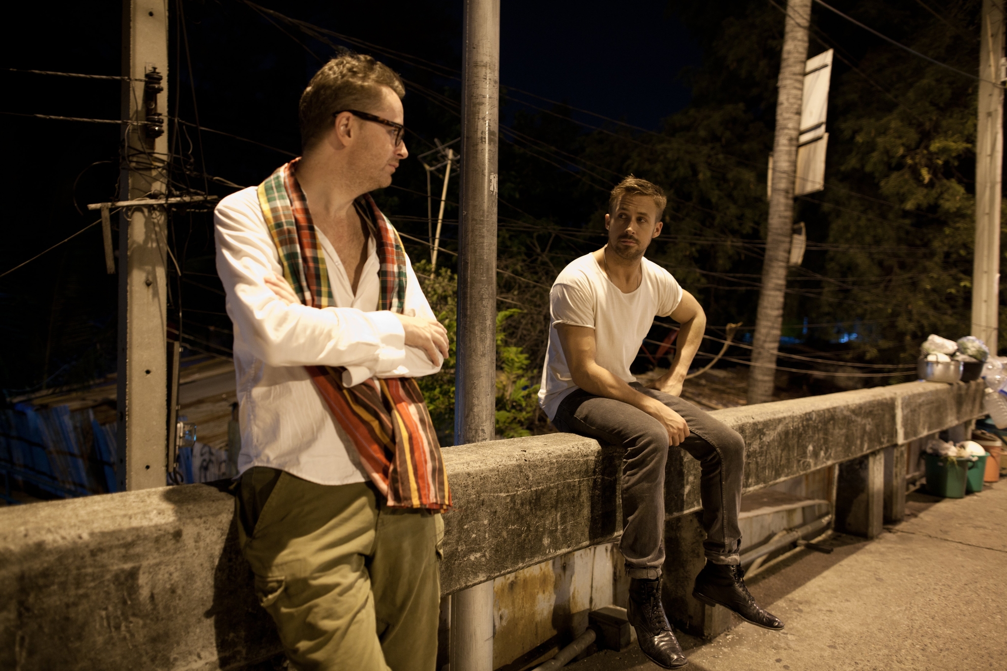 Ryan Gosling, Nicolas Winding Refn and Behind the Scenes in Atleidzia tik Dievas (2013)