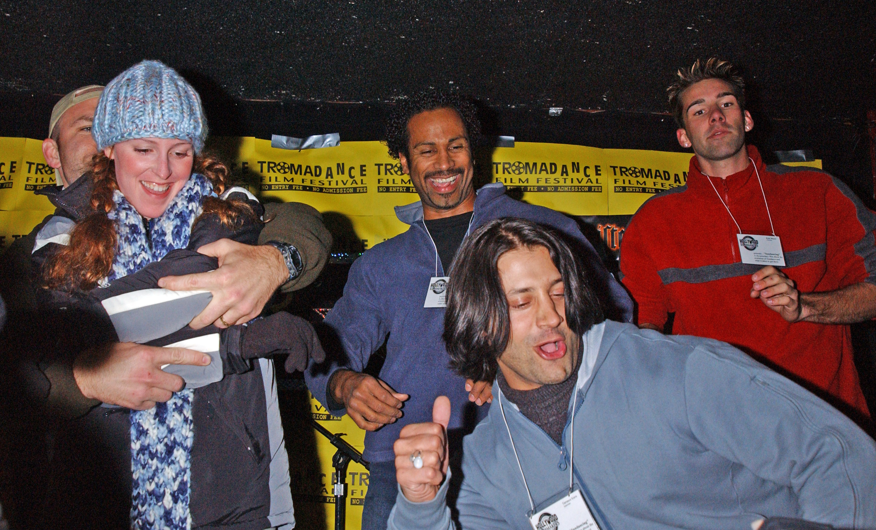 Julian and the gang dance it up at Sundance during the filming of 'Journey to Sundance', Julian's feature documentary.