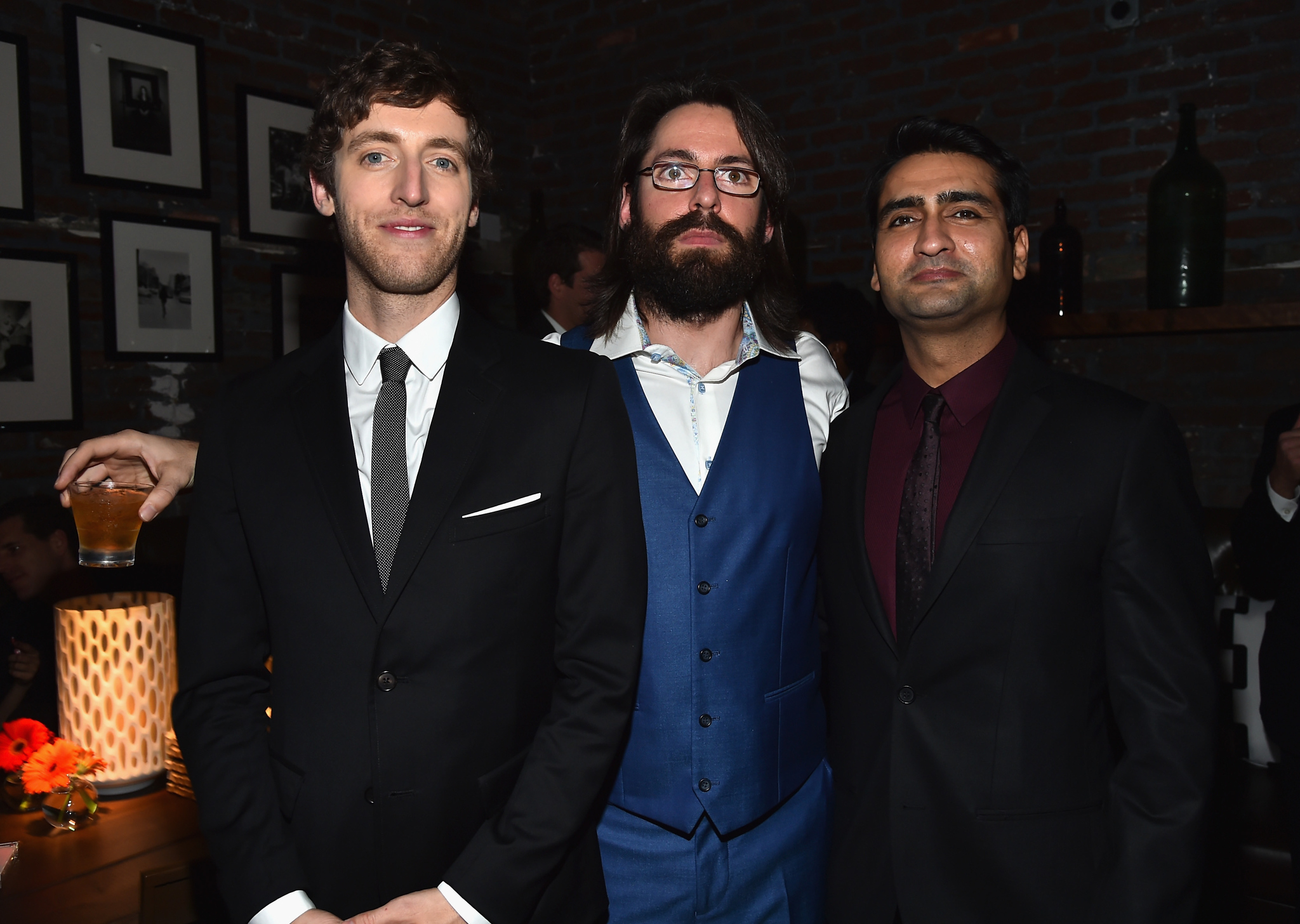 Martin Starr, Thomas Middleditch and Kumail Nanjiani at event of Silicon Valley (2014)