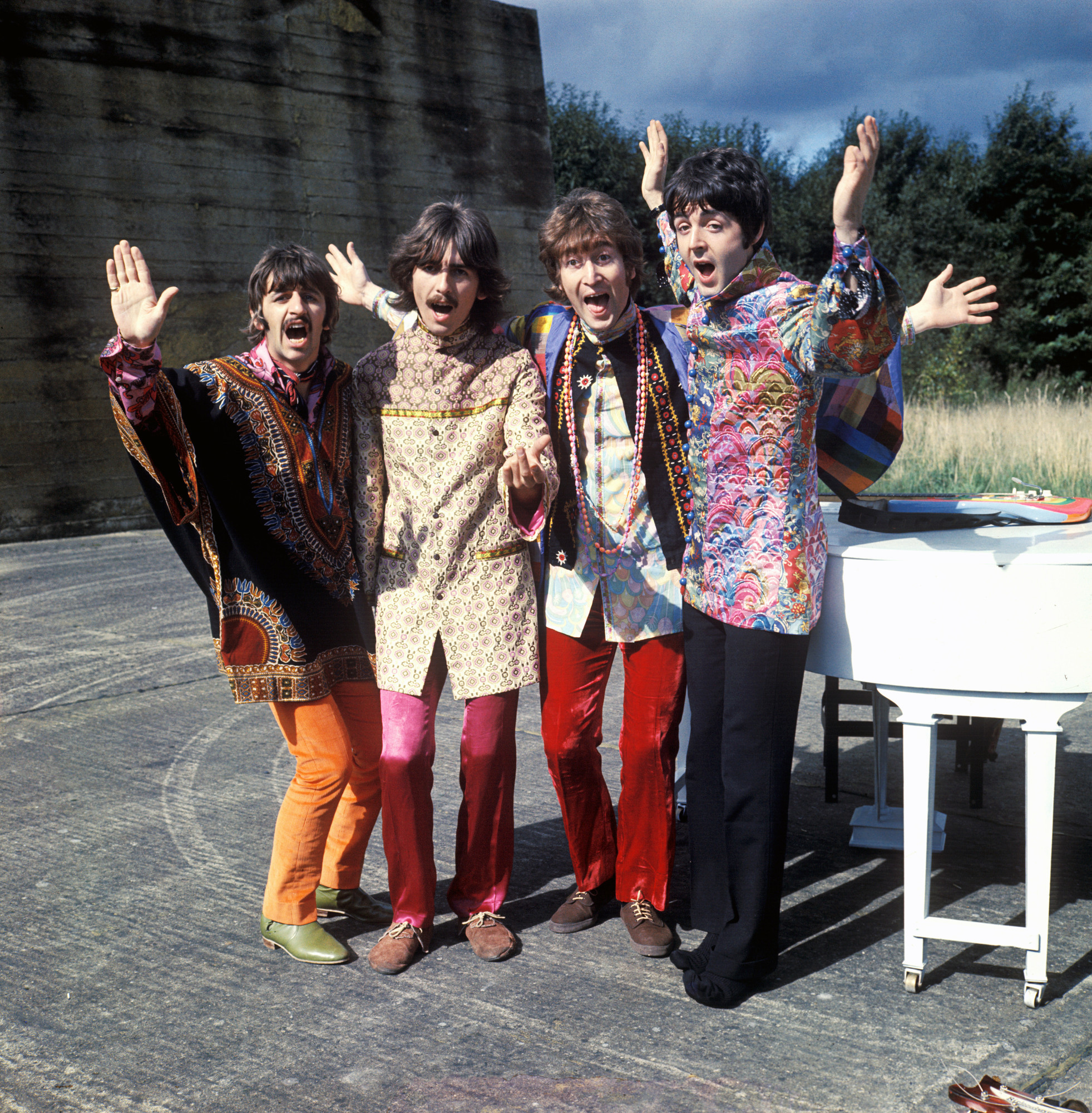 Still of Paul McCartney, John Lennon, George Harrison and Ringo Starr in Magical Mystery Tour (1967)