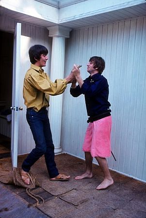 The Beatles, (George Harrison, Ringo Starr) fighting over a pistol, 1964