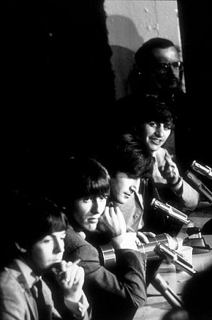 The Beatles Paul McCartney, George Harrison, John Lennon, and Ringo Starr, circa 1964.