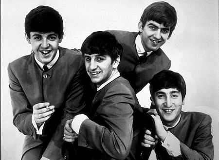 The Beatles (Paul McCartney, Ringo Starr, George Harrison, & John Lennon) circa 1963