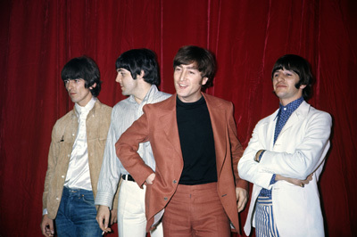 The Beatles (George Harrison, Paul McCartney, John Lennon, Ringo Starr) at Capitol Records in Hollywood, CA