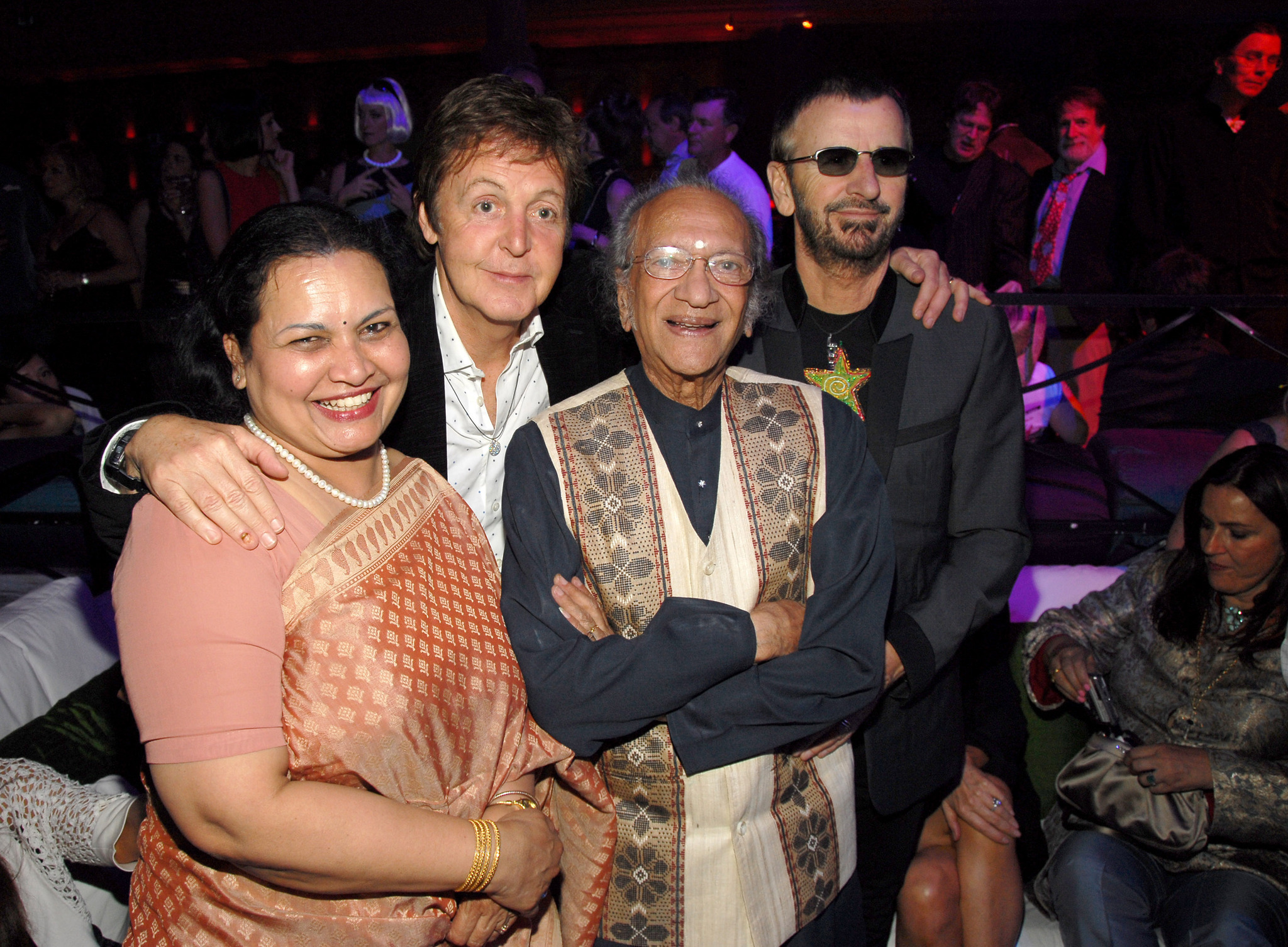 Sukanya Shankar, Paul McCartney, Ravi Shankar, Ringo Starr