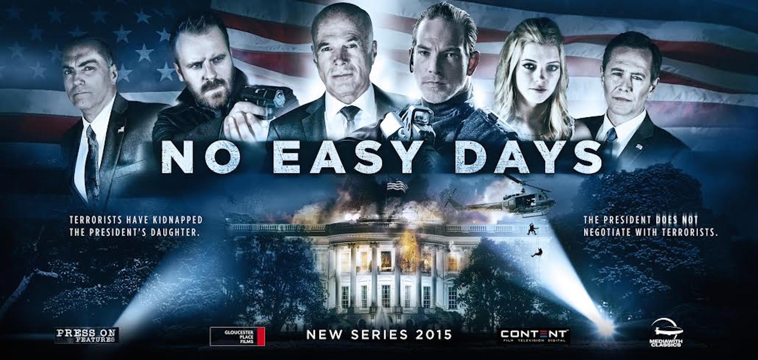 Al Sapienza, Sean Brosnan, Michael Hogan, Peter Outerbridge, Simon Phillips and Eva Link in No Easy Days (2015)