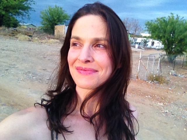 Birgit Stauber on Set in Namibia, 