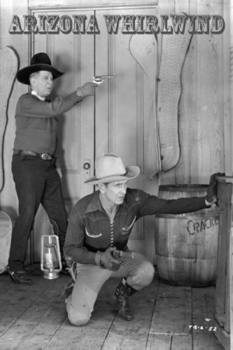 Hoot Gibson and Bob Steele in Arizona Whirlwind (1944)
