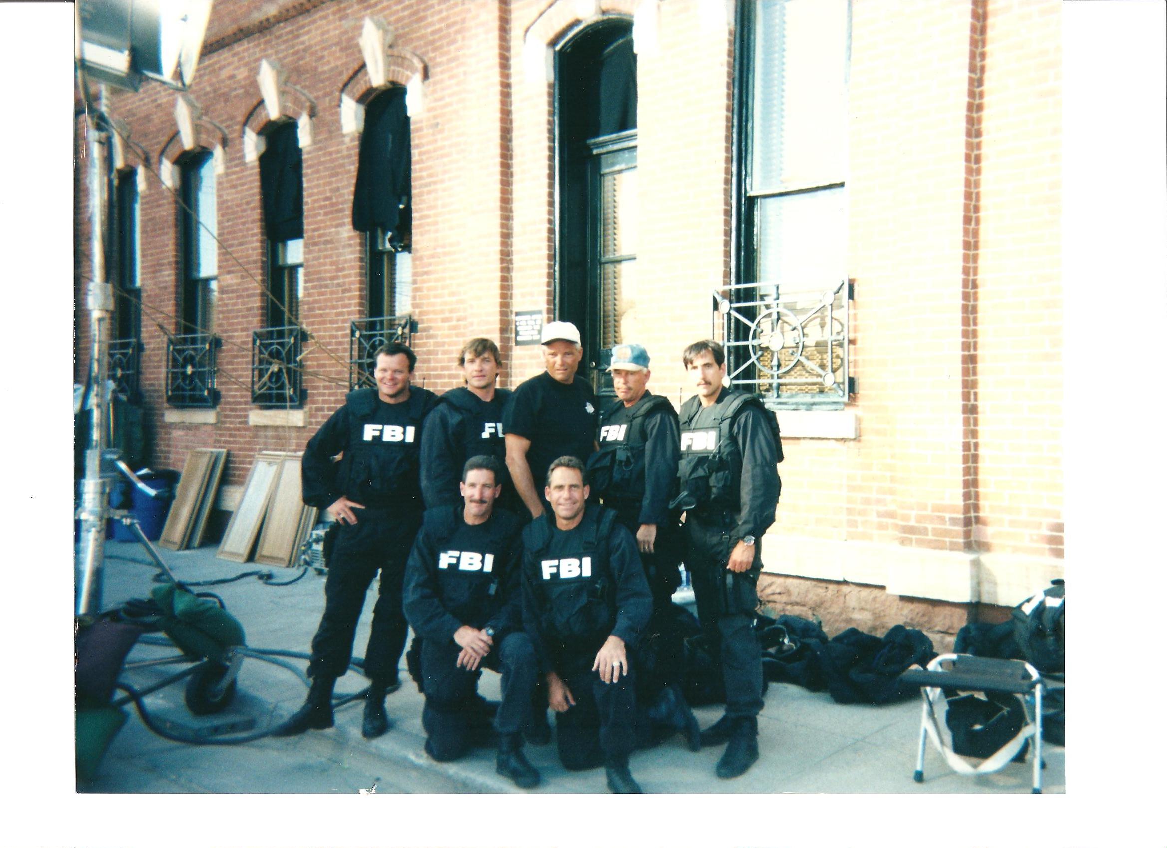 Stunting with members of Los Angeles SWAT team on set of 