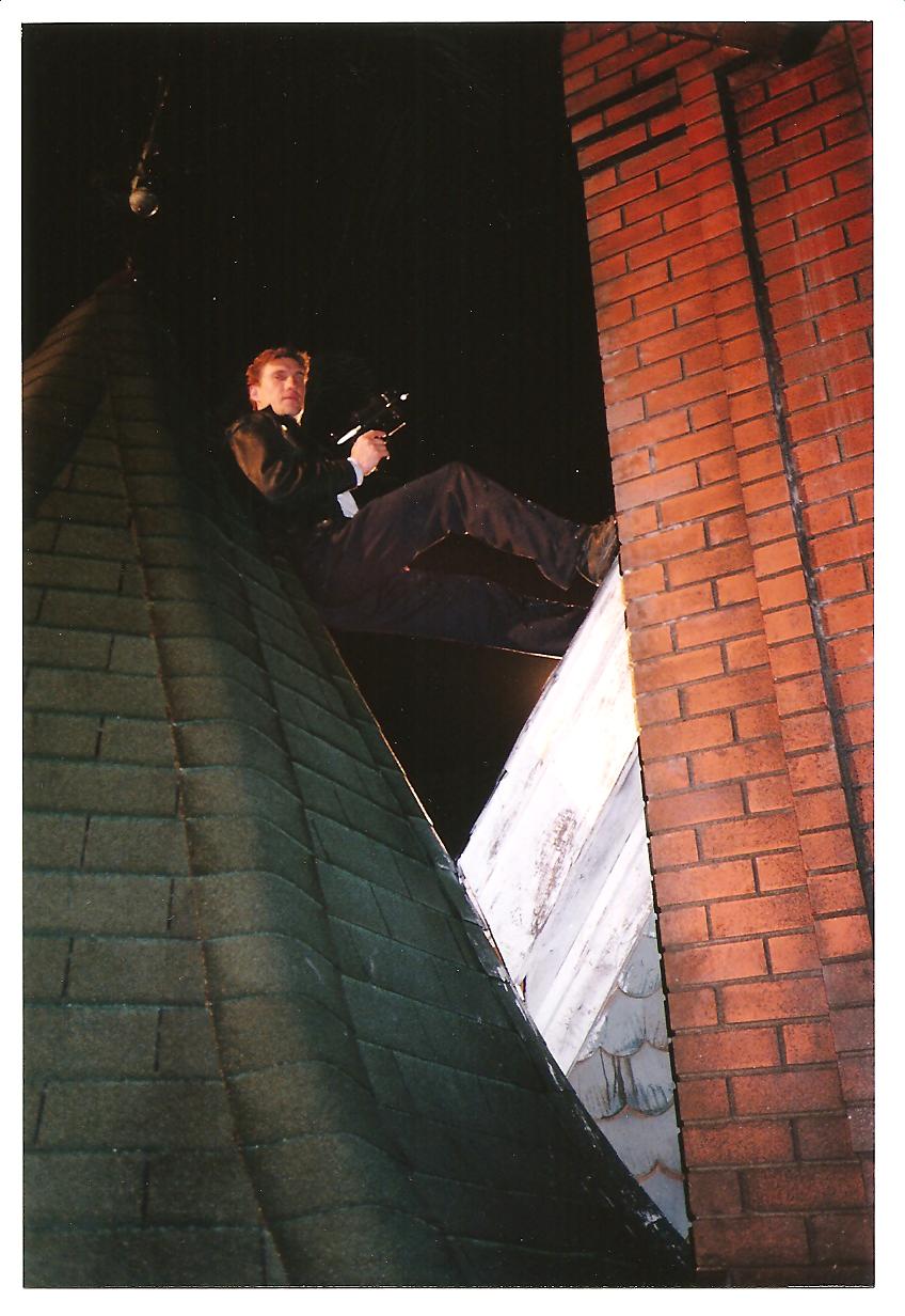Caught on the roof. 