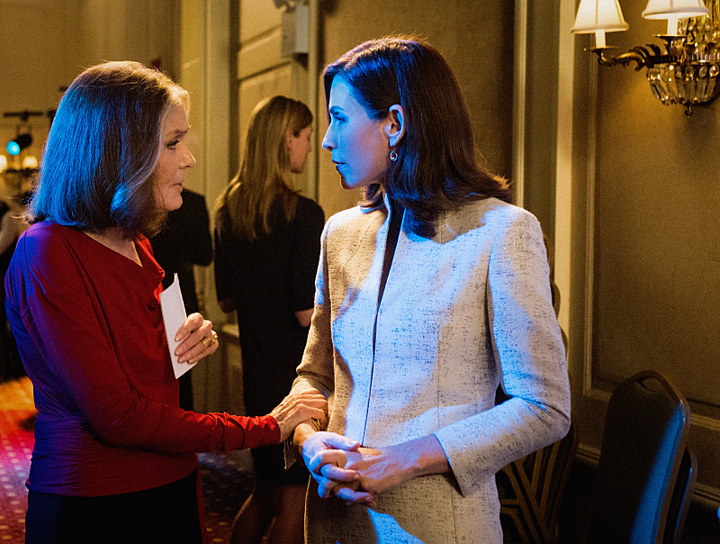 Still of Julianna Margulies and Gloria Steinem in The Good Wife (2009)