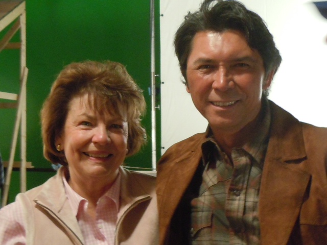 On the set of LONGMIRE with actor Lou Diamond Phillips.