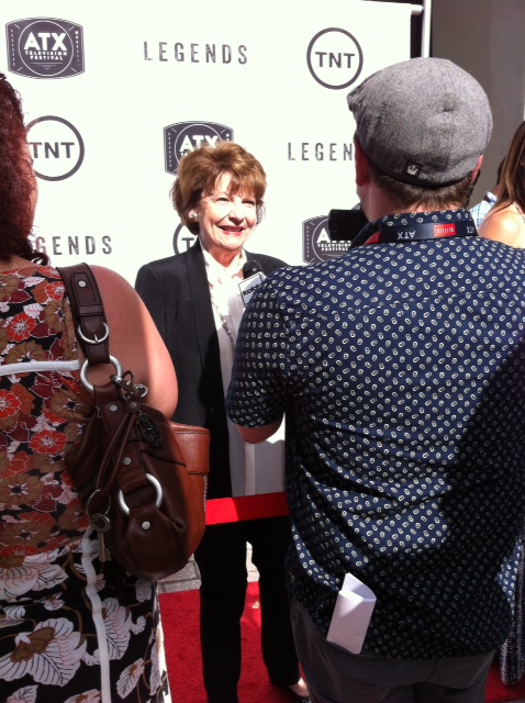 Walking the red carpet at the ATX Television Festival's Spotlight of FRIDAY NIGHT LIGHTS.