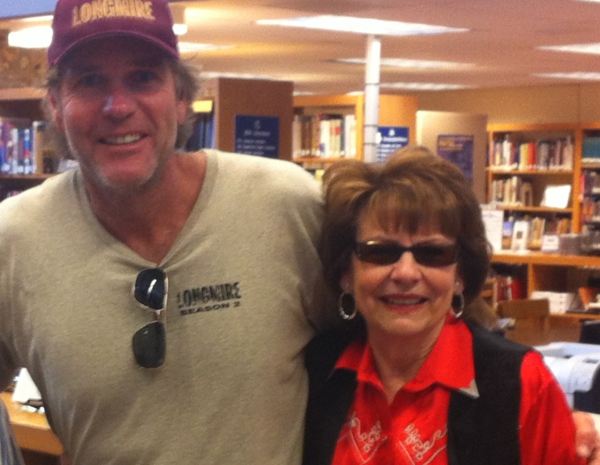 On the set of LONGMIRE with actor Robert Taylor.