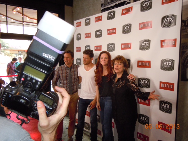 With actors Scott Porter, Matt Lauria, and Katherine Willis at the ATX Television Festival's Spotlight of FRIDAY NIGHT LIGHTS.
