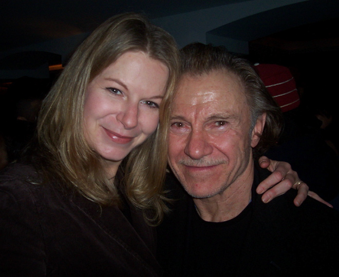 With Harvey Keitel at the wrap party for The Ministers.