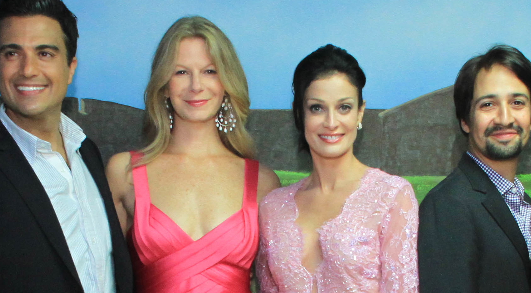 With Jaime Camil, Dayanara Torres and Lin Manuel Miranda at the 200 Cartas Premiere in Puerto Rico