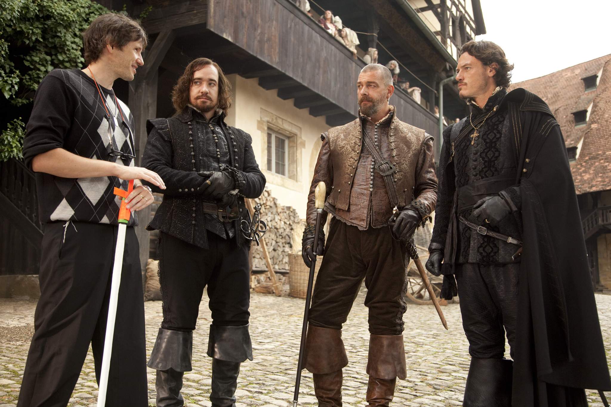 Still of Paul W.S. Anderson, Matthew Macfadyen, Ray Stevenson and Luke Evans in Trys muskietininkai 3D (2011)