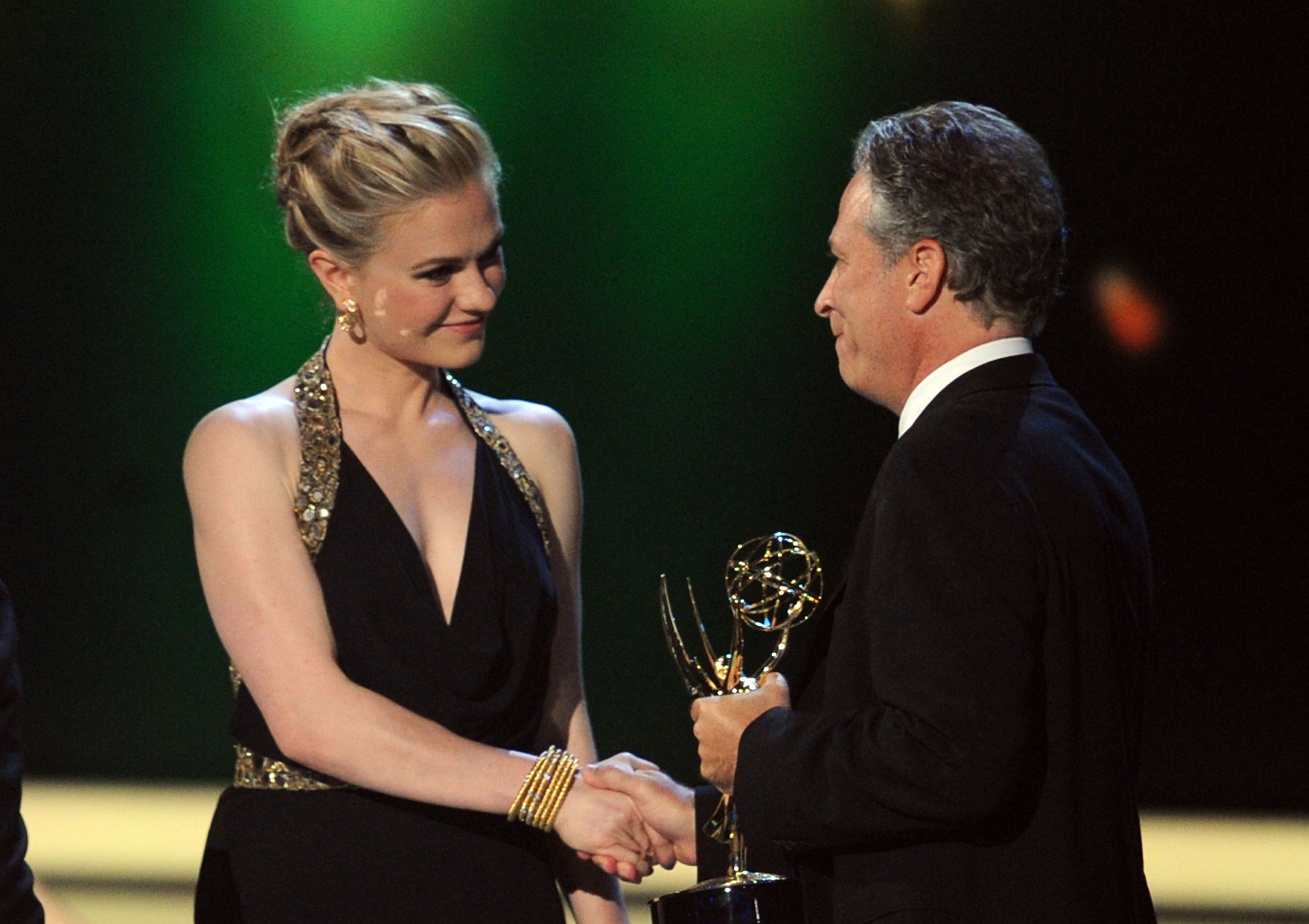 Anna Paquin and Jon Stewart