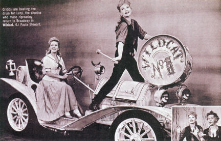 Paula Stewart with Lucille Ball in the Broadway Musical Production of Wildcat.