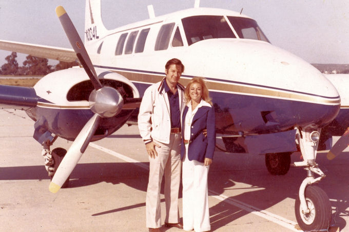 Paula Stewart with her plane.
