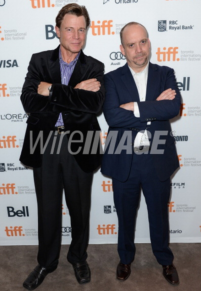 Brett Stimely and Paul Giamatti attend the premiere of Parkland on day 2 of the Toronto International Film Festival at Roy Thomson Hall in Toronto (9-06-2013)